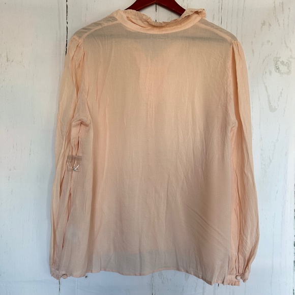 NWOT MODCLOTH Thoroughly Ladylike Button-Up Top in Peach Size XL Extra Large - Picture 4 of 12